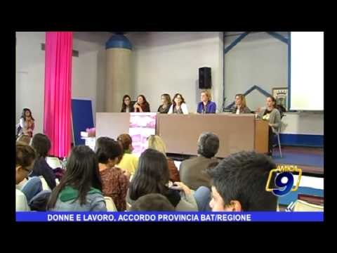 Donne e lavoro, accordo Provincia BAT/ Regione