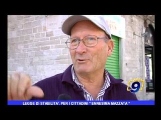 Legge di stabilità, per i cittadini "ennesima mazzata"