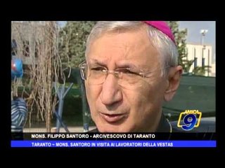 Taranto | Mons. Santoro in visita ai lavoratori della Vestas