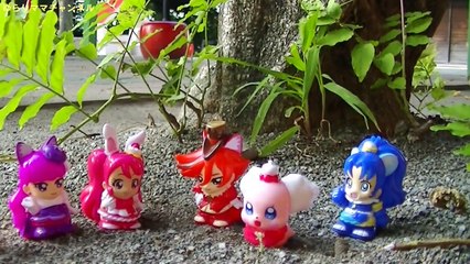 公園 木登り すべり台 ペコリン のとっくん !? プリキュアアラモード❤キュアマカロン たちが おさんぽ ゾウ カバ キリン おもちゃ 指人形 人形 アニメ 幼児 Precure