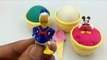 Play Doh Ice Cream Cups Surprise Toys Disney Mickey Mouse Minnie Mouse Donald Duck Chip and Dale