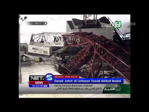 Alat Derek Jatuh di Lintasan Tawaf Akibat Badai Di Masjidil Haram, Mekkah - NET5
