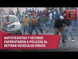 Riña entre bicitaxistas y policías en Culhuacán deja 19 lesionados
