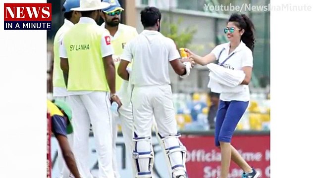 Beautiful Girls Serving Drinks During Match - India vs Sri Lanka 2017