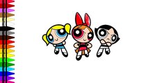 Powerpuff Girls Blossom Bubbles Buttercup Coloring Page! Fun Powerpuff Girls Coloring Acti