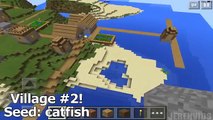 Minecraft PE Seeds - Survival Island with Ocean Monument & Village Seed - MCPE 1.0.3 / 1.0