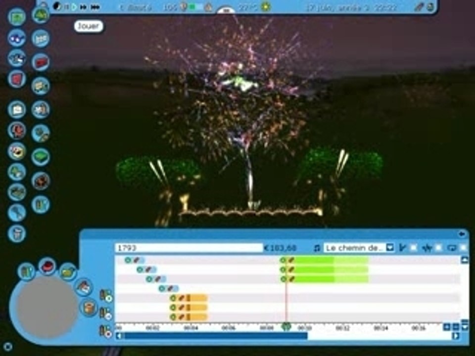 Test pyrotechnie Roller Coaster Tycoon 3