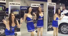 Alpine Girls Dancing Awkwardly At The 36th Bangkok International Motor Show In Thailand