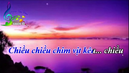 Hoàng Hôn Mầu Tím - Karaoke Tone Nam