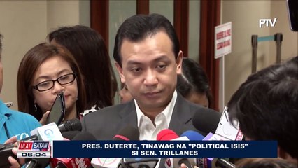 Pangulong Duterte, tinawag na "political ISIS" si Senador Trillanes