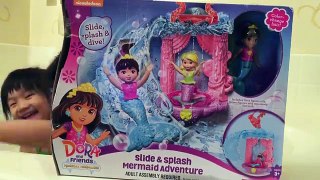 Y buceo Sirena chapoteo 美國玩具介紹 愛探險的朵拉 跳水美人魚 費雪 開箱 dora