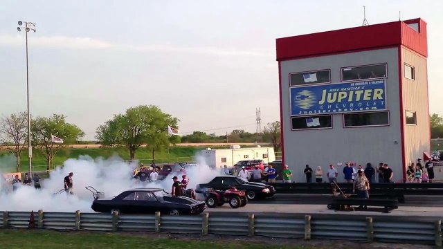 Mustang Coupe Chevy Chevelle Drag Race Redline Raceway Texas
