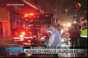 Ate: incendio en  fábrica de calzado causa daños materiales