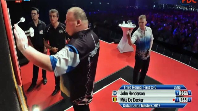 2017 Dutch Darts Masters | Round 3 | John Henderson vs Mike De Decker