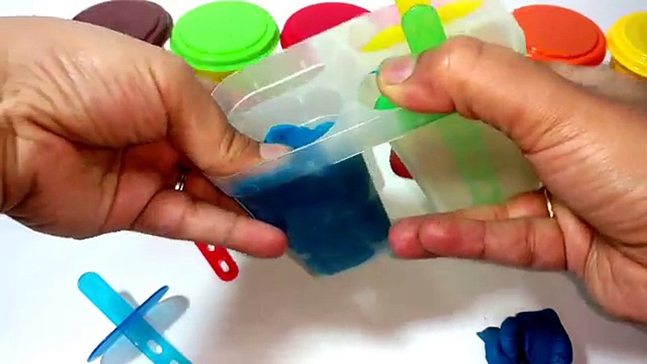 Learn Colors With Glitter Sparkle Play Doh Ice Cream Molds Fun and Creative For Kids