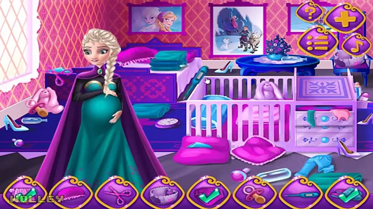 disney princesa anna rapunzel elsa gravidez baby birth care jogo