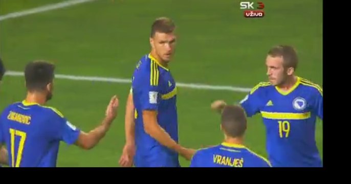 Edin Dzeko GOAL - Gibraltar 0-1 Bosnia & Herzegovina 03.09.2017