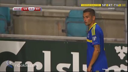 Edin Dzeko Goal vs Gibraltar (0-1)