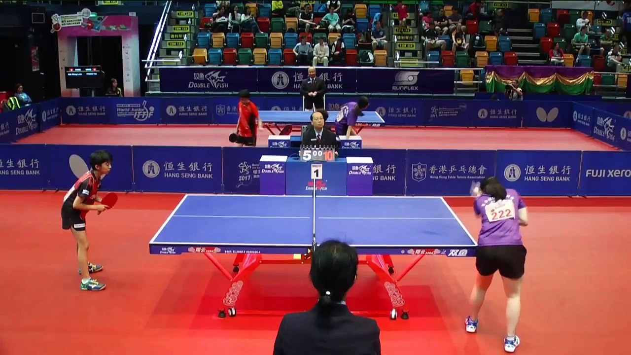 卓球 カットマン 2017香港カデットOP 小塩遥菜 VS LEE Ka Yee (香港) 準決勝 [FullHD]