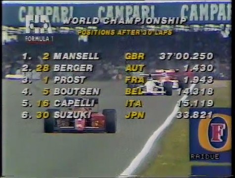 Gran Premio di Gran Bretagna 1990: Sorpasso di Prost a Berger