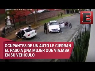 Cámaras de seguridad captan secuestro de mujer en Michoacán