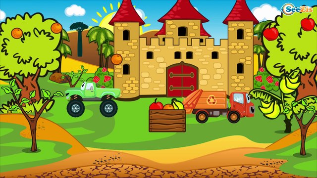 Monster Truck HIT Ball Kids Learning & The Tow Truck Cartoon for children 2D - Cars & Truck Stories