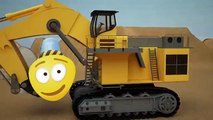 En Niños para y historieta de la máquina de trabajo de dibujos animados tractor bulldozer excavadora de la ciudad