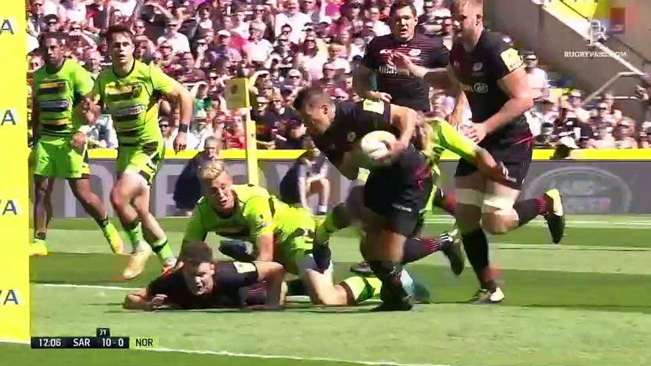 Saracens v Northampton - 1st Half - RD 1 - Aviva Premiership 2017