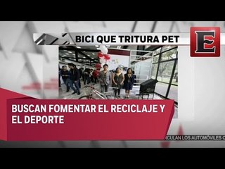 Estudiantes del IPN crean bicicleta trituradora de PET