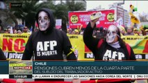 Trabajadores chilenos pugnan por una reforma del sistema de pensiones