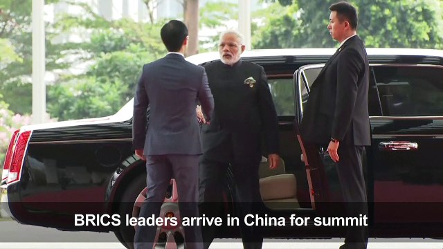 BRICS leaders arrive in China for summit