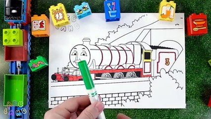 How to Coloring Thomas, James and Percy ♦ Coloring page with Thomas and Friends