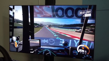 Télécharger la video: [HOONIGAN] DT 114  Forza Motorsport 7 on A Fanatec CSW Simulator. Hot lap battle!