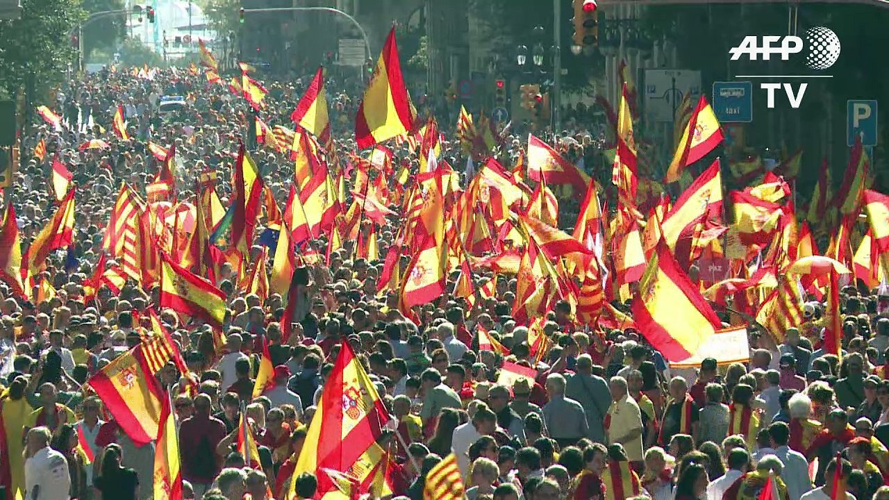 Hunderttausende Unabhängigkeitsgegner demonstrieren in Barcelona