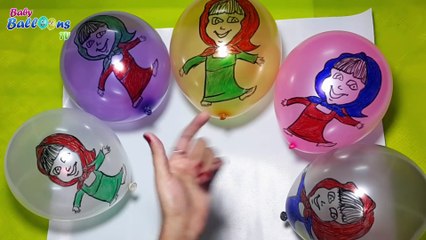 Five Masha Colour Balloons - Learn Colours With Balloons - Masha Balloon Finger Family Rhyme #3
