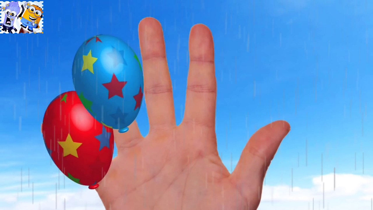 Wet rainy Balloon Show Finger family Song for Kids Nursery rhymes