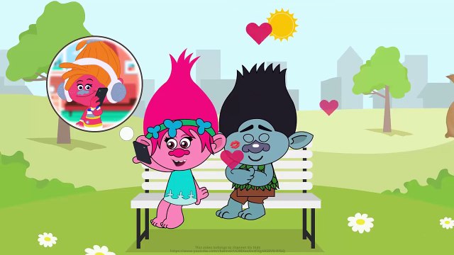 Trolls Poppy and Daddy Branch Bad Baby Bergen Eating Ice cream Finger Family Songs for Kids