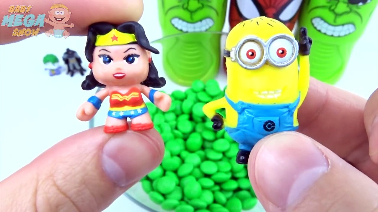 Superhero Bottles Learn Colors Play Doh Lollipop Surprise Toys Finger Family Song Nursery Rhymes