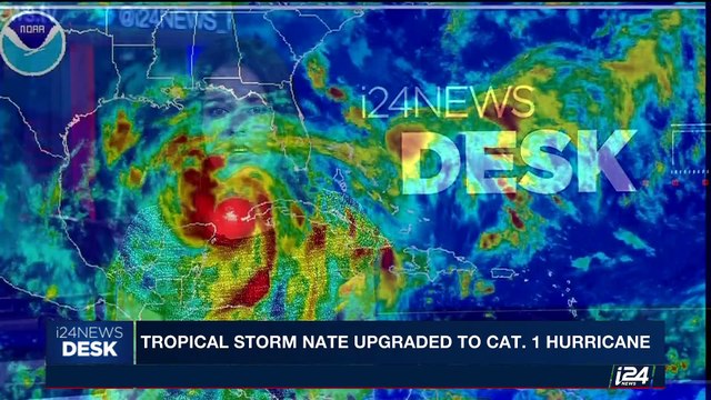 i24NEWS DESK | Tropical storm Nate upgraded to cat. 1 hurricane | Saturday, October 7th 2017