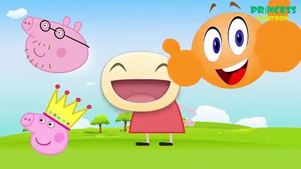 Cabezas incorrectas Pig de la momia Papá Pig George Pig Dedo Familia Rimas Papá Pig