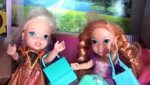 Sleepover at Jessicas House School Bully Anna and Elsa toddlers Stay #2 Frozen Barbie Toys In Action