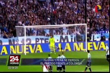 Cueva, Carrillo y Hurtado regresan ante Colombia por la úlitma fecha de Eliminatorias