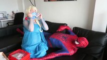SPIDERMAN vs DOCTOR! Spiderman Eats a Knife! w/ Frozen Elsa vs Joker - Funny Superhero Movie