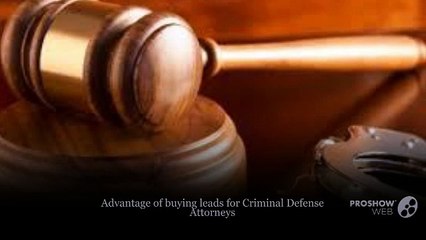 Advantage of buying leads for Criminal Defense Attorneys
