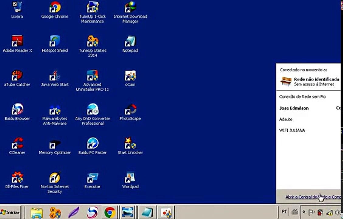 Acesso Limitado ou Conexão Nula: Rede não Identificada