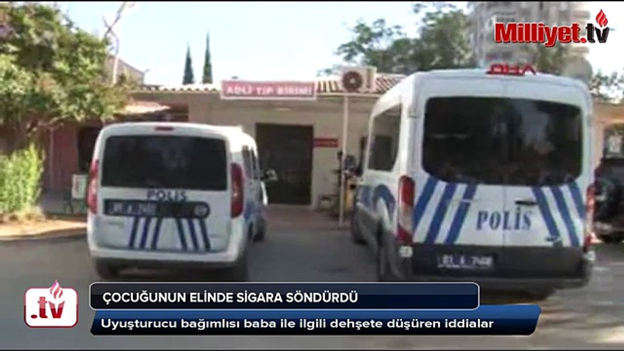 Çocuğunun elinde sigara söndürdü iddiası Videosu