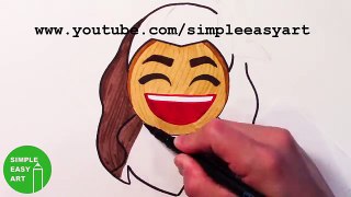 How to Draw the Moana Emoji