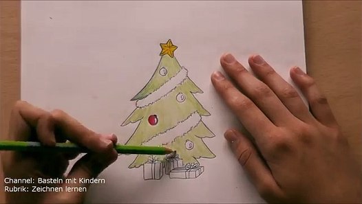Tannenbaum zeichnen - Weihnachtsbaum zeichnen lernen - Malen lernen
