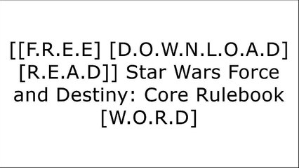 [fbvFF.[FREE] [READ] [DOWNLOAD]] Star Wars Force and Destiny: Core Rulebook by Maxey Brooke, John Dunn, Daniel Lovat Clark, Andrew Fischer, Michael GernesFantasy Flight GamesTim Cox EPUB