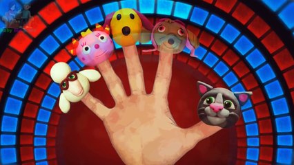 Finger Family Nursery Rhyme Play Doh Paint Palette Mickey Mouse Peppa Pig Learning Colors